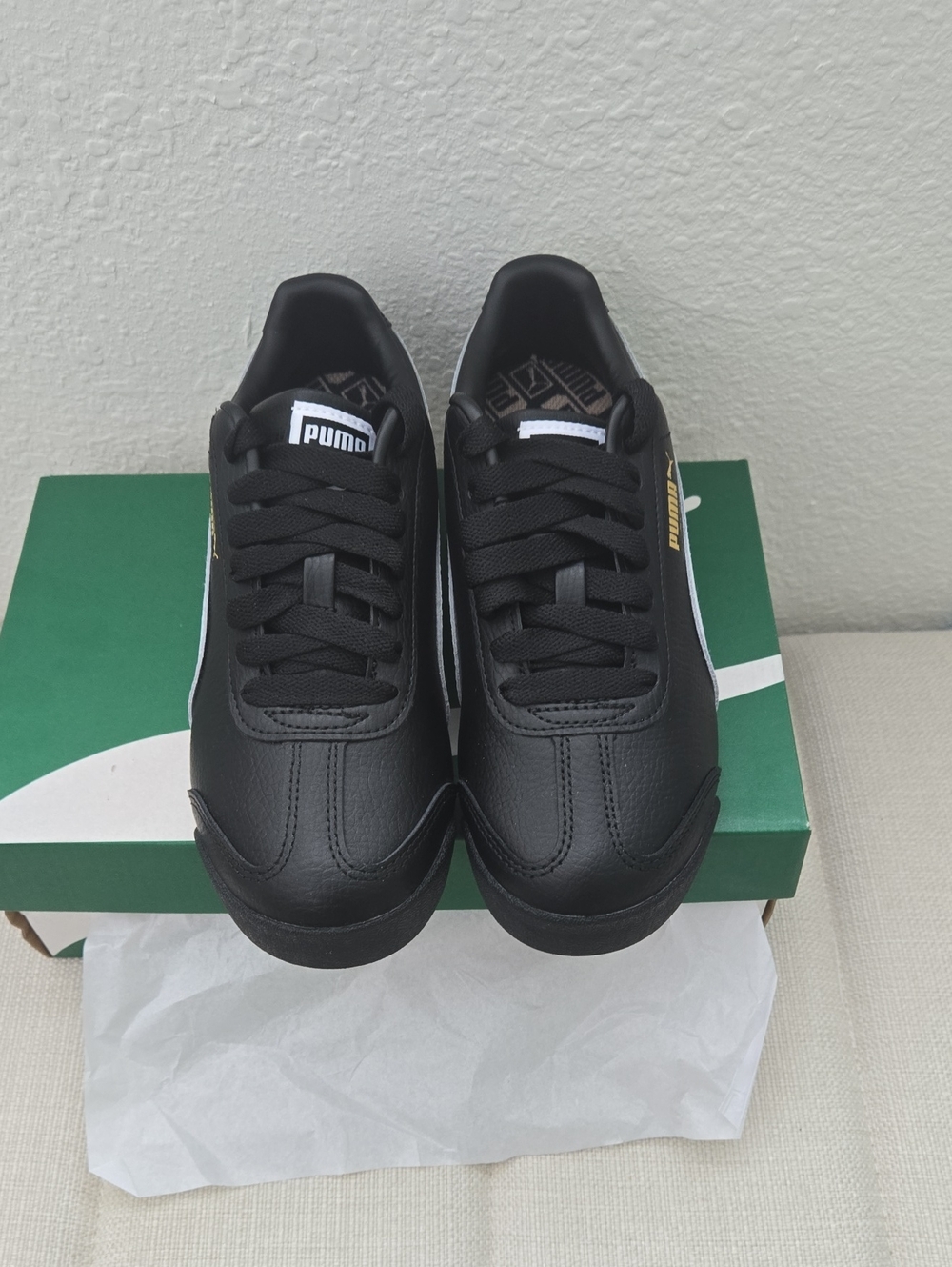 Puma Kids Roma 24 Standard Jr Low-Profile Leather Sneakers